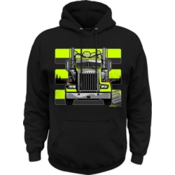 LOG TRUCK HOODIE - YELLOW & BLACK 2X-LARGE